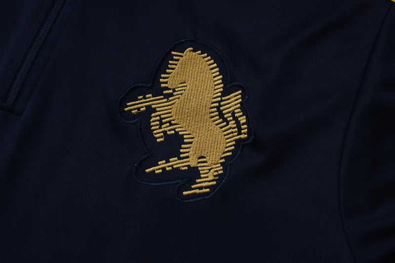 Tuta Blu Scuro Half-Zip Uomo juve