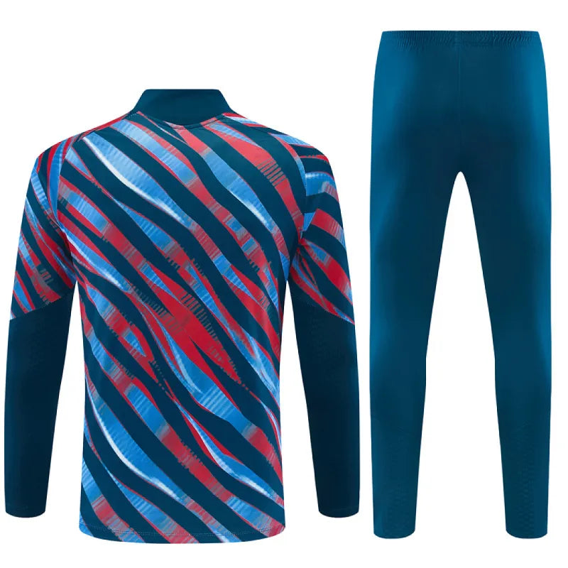 26/27 Arsenal Camo Half Zip Tracksuit, Red/Blue