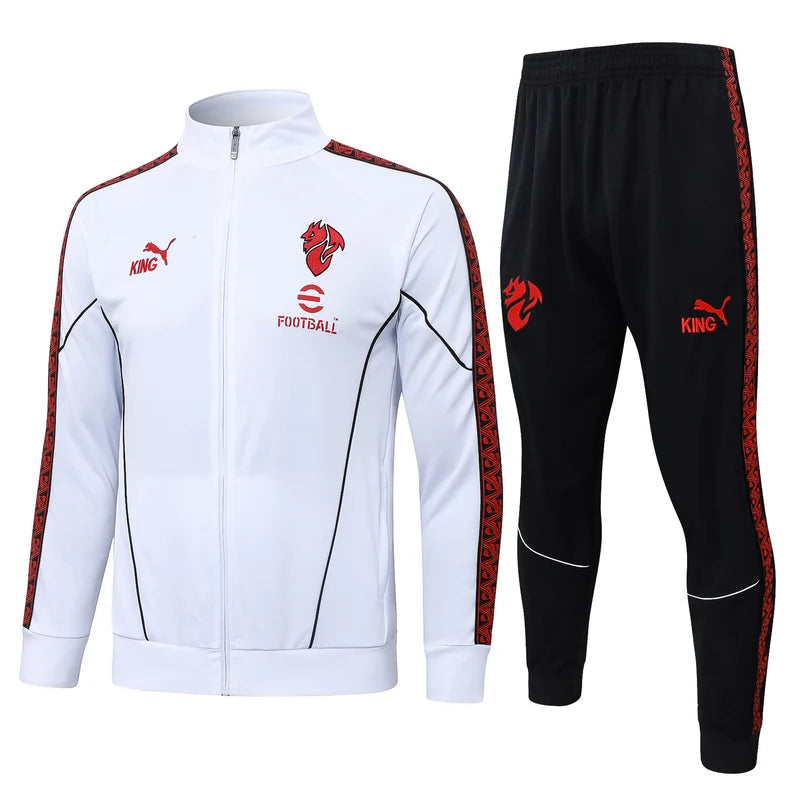 Milan White/Black Tracksuit Full-Zip