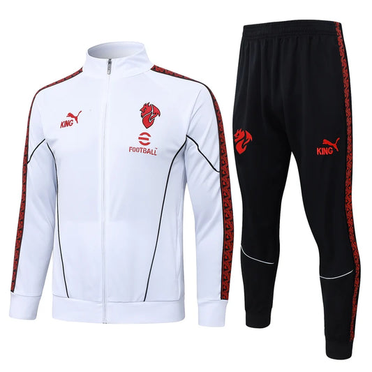 Milan White/Black Tracksuit Full-Zip