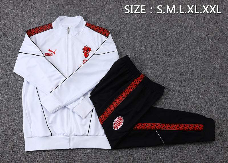 Milan White/Black Tracksuit Full-Zip