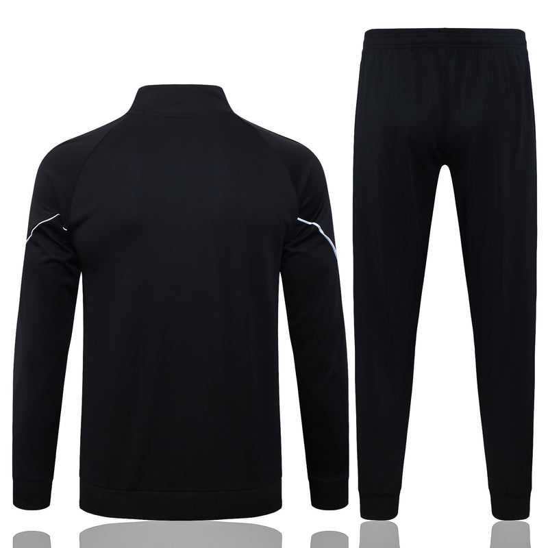 Milan Black Tracksuit Full-Zip