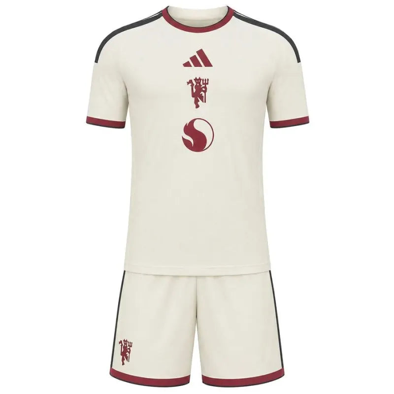 Kids 2026/27 Manchester United Third Kids Kit Cream