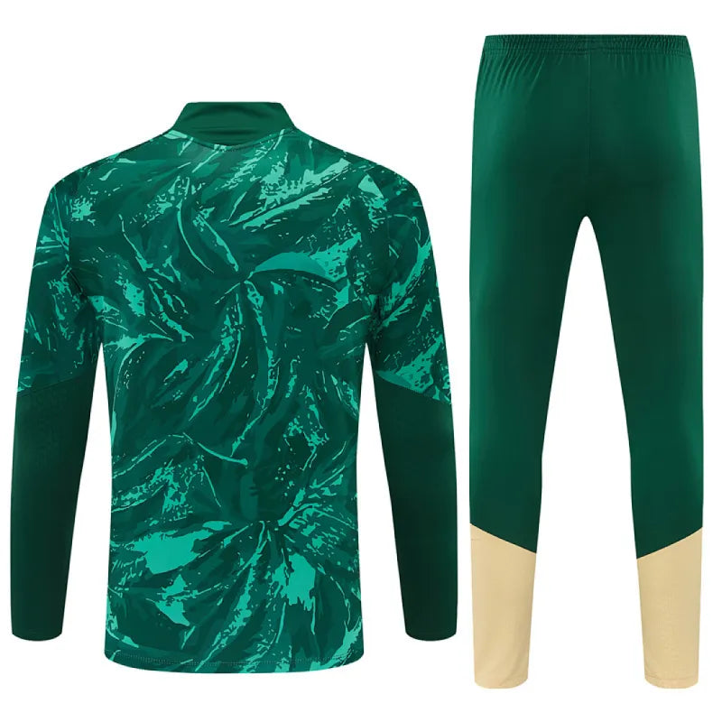 26/27 Real Madrid Camo Half-zip Tracksuit Green