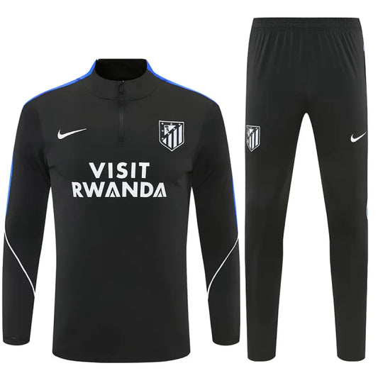 26/27 Atletico Madrid Half-zip Tracksuit Black