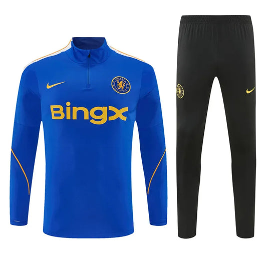26/27 Tuta da ginnastica Chelsea con mezza zip, blu reale