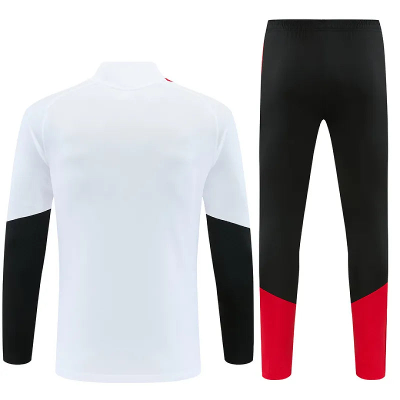 26/27 Arsenal Tracksuit with Half Zip, White